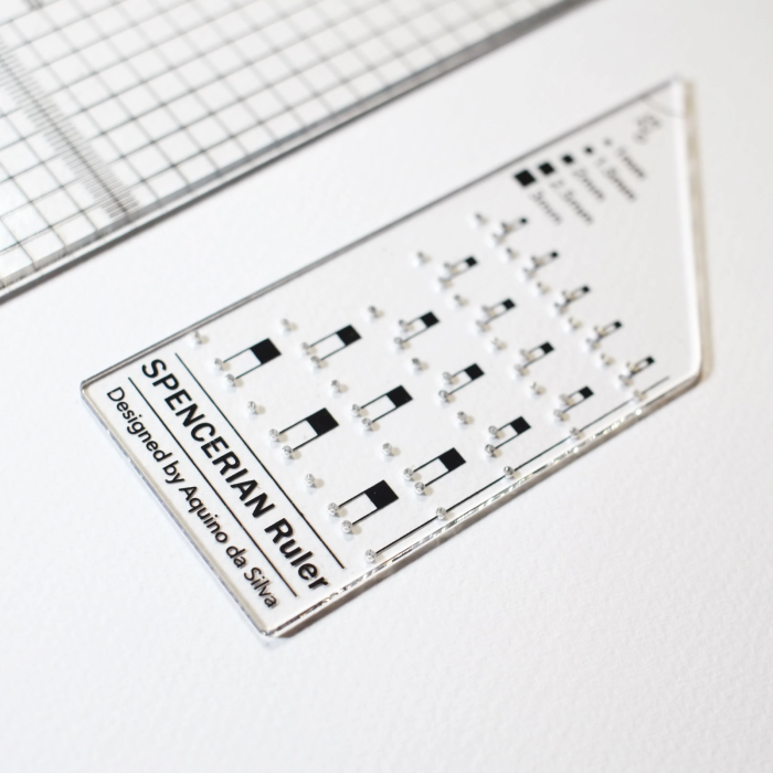 Rigla pentru liniatura caligrafie Copperplate, Caligrafie Moderna si Spencerian, The Macau Penman [4]