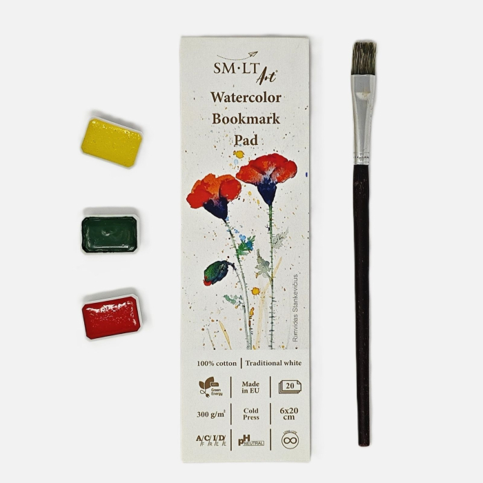 Semne de carte, gata de realizat 100% Bumbac, 300g/mp, cold press, 20 File, 6x20 cm - SMLT [5]