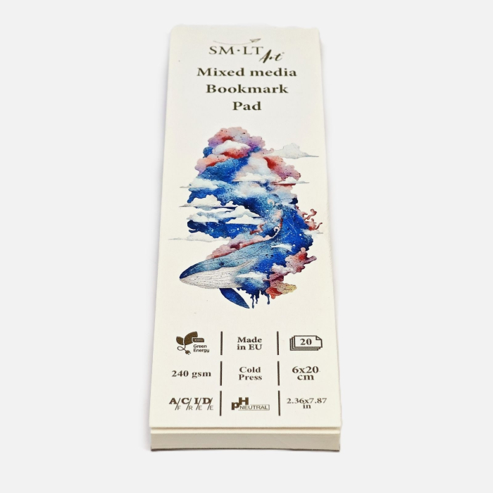 Semne de carte, gata de realizat, 240g/mp, cold press, 20 File, 6x20 cm - SMLT [2]