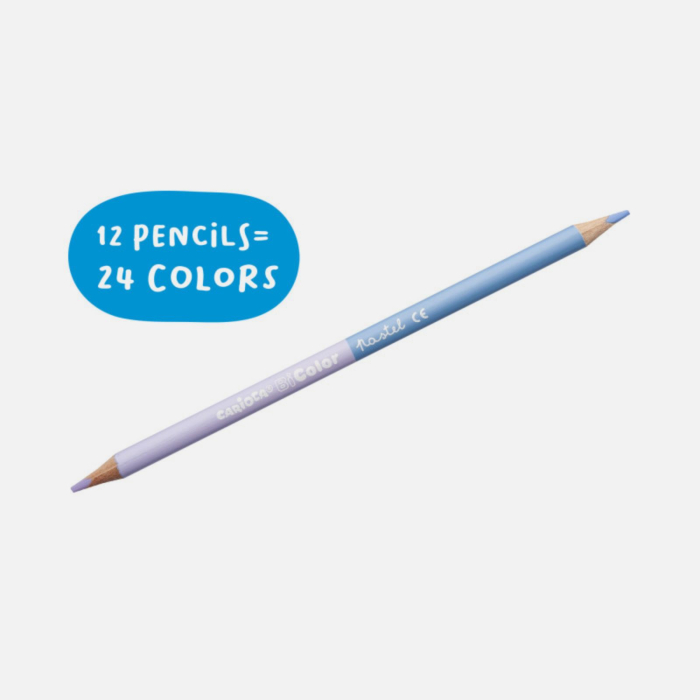 Set 12 creioane colorate pastel, ideale pentru scoala, hobby si ilustratii delicate, Carioca Pastel [3]