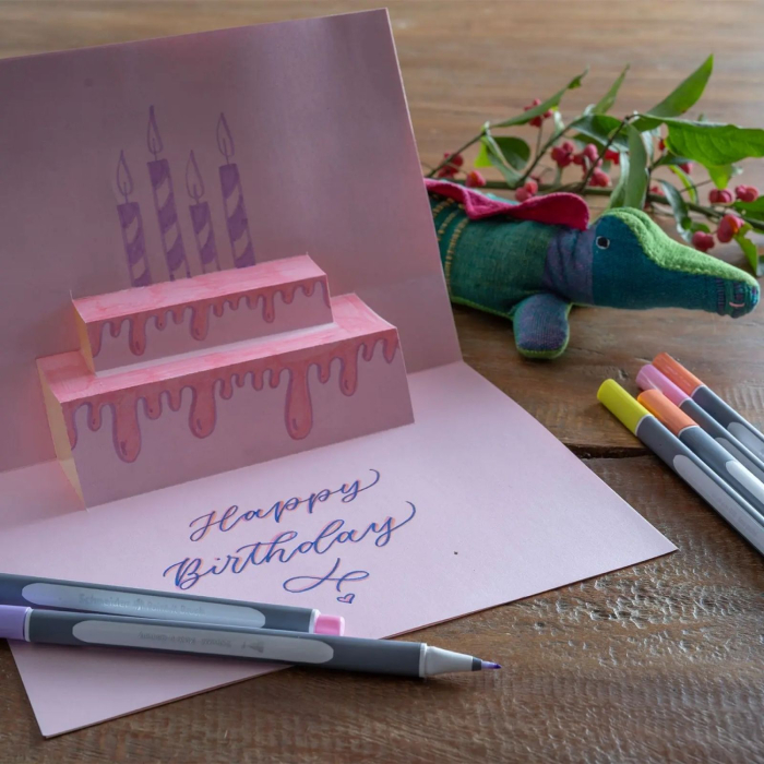 Set 6 markere cu varf pensula Schneider Paint-It 070 pentru lettering si caligrafie brushpen [5]