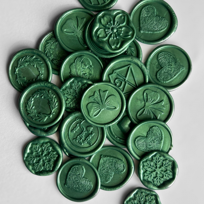 Set 5 batoane de ceara pentru sigilii - Verde smarald [3]