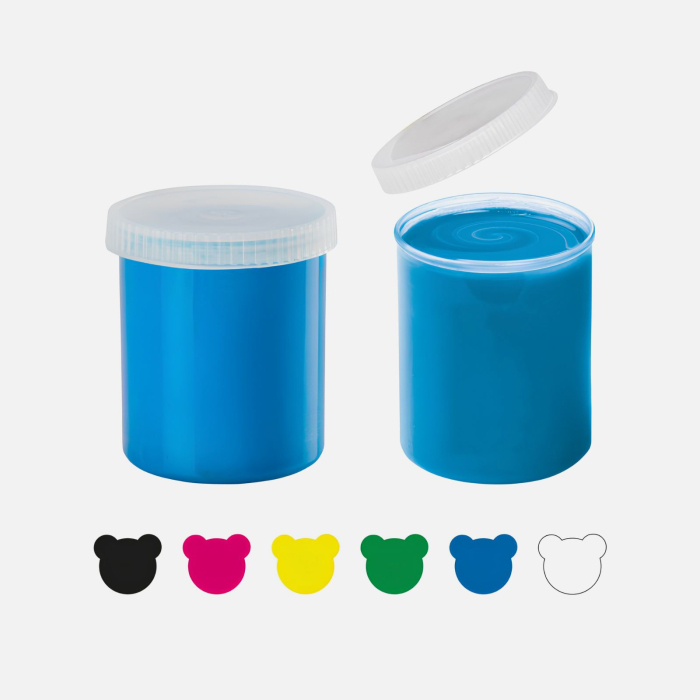 Set 6 acuarele tempera pentru pictat cu degetele, copii 2+ Carioca Baby Finger Paint, usor de curatat [3]