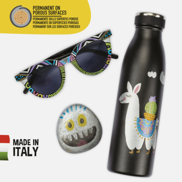 Set 6 carioci metalice cu varf gros, stralucitoare pentru suprafete inchise, Carioca Metallic Maxi [3]