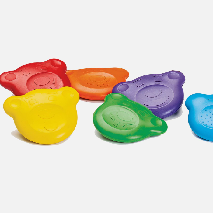 Set 6 culori creioane cerate Carioca Baby Teddy pentru copii 1+, forma ursuleti, ergonomice [3]