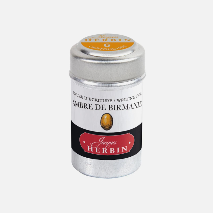 Set 6 rezerve cerneala aurie pentru stilou, Ambre de Birmanie - La Perle des Encres, Jacques Herbin [2]