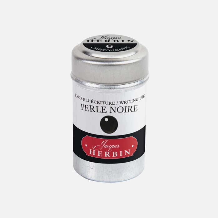 Set 6 rezerve cerneala neagra pentru stilou, Perle Noire - La Perle des Encres, Jacques Herbin [2]