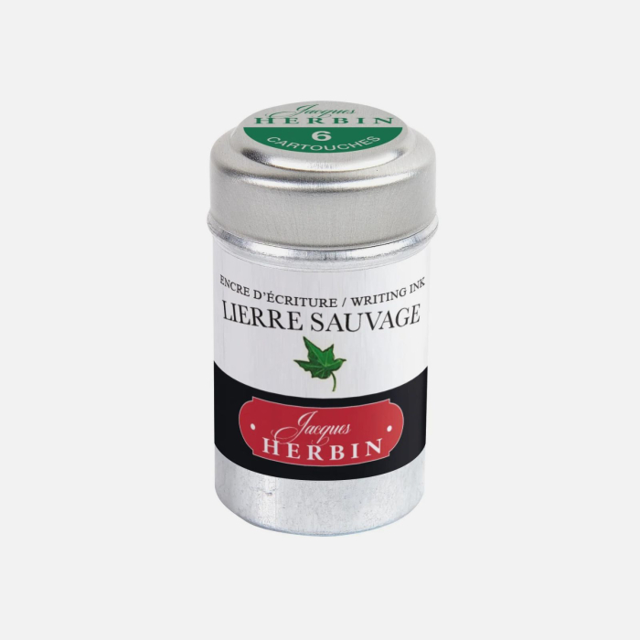 Set 6 rezerve cerneala verde pentru stilou, Lierre Sauvage - La Perle des Encres, Jacques Herbin [2]