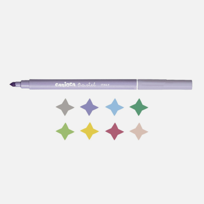Set 8 carioci pastel lavabile, non toxice pentru copii si adulti, Carioca Pastel [3]