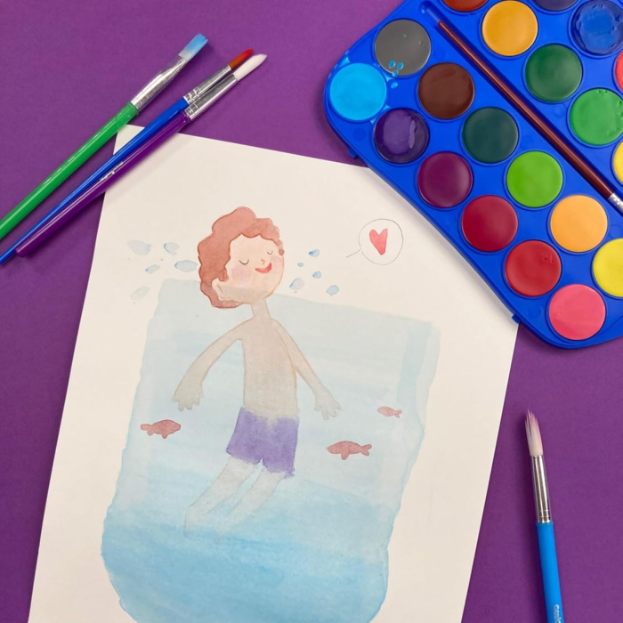 Set acuarele culori Carioca, cu pensula inclusa, lavabile, culori intense pentru pictat [4]