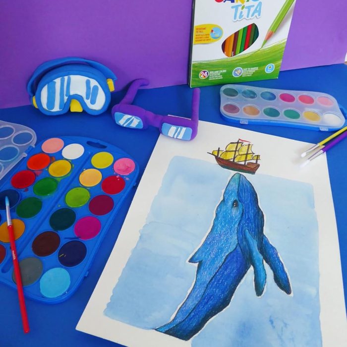 Set acuarele culori Carioca, cu pensula inclusa, lavabile, culori intense pentru pictat [5]