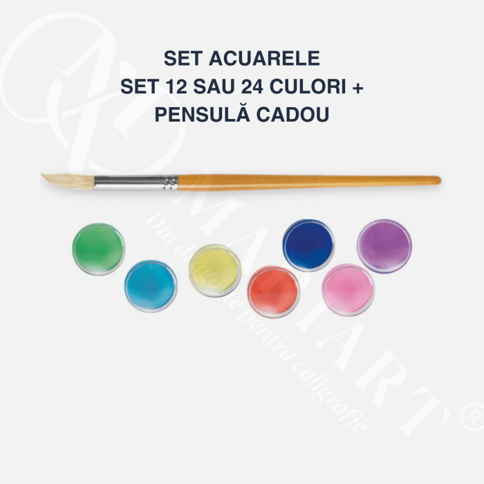 Set acuarele culori Carioca, cu pensula inclusa, lavabile, culori intense pentru pictat [3]