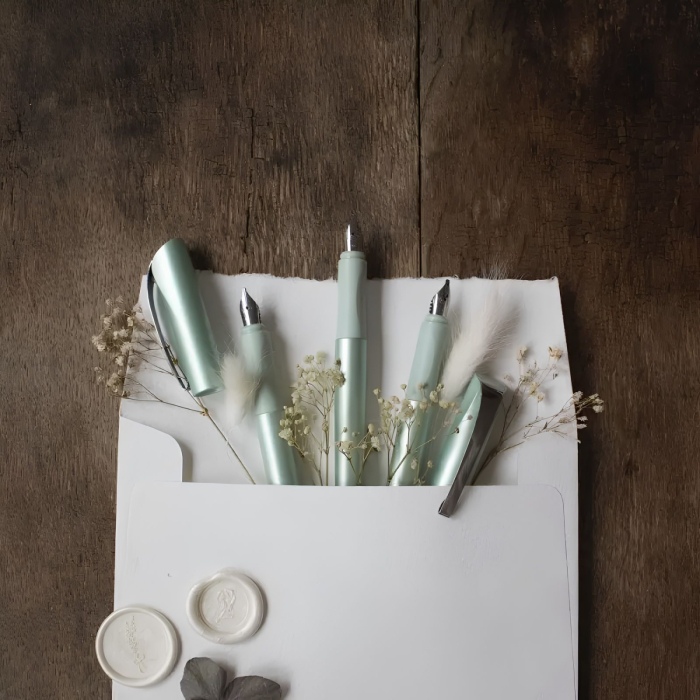 Set cadou stilou caligrafie italica Schneider Callissima, 3 penite interschimbabile, 6 patroane pastel, pentru hand lettering si bullet journal [10]