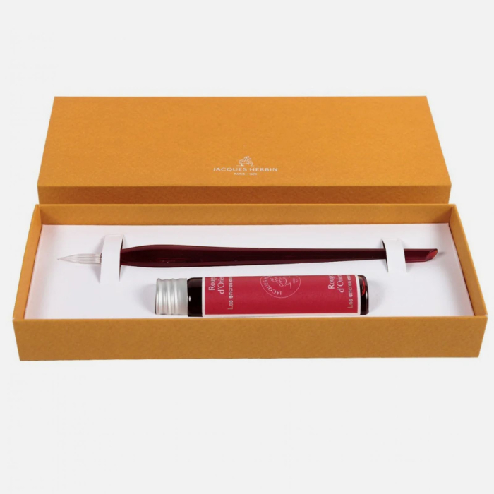 Set cadou Stilou din sticla de Murano si cerneala - Prestige, Jacques Herbin [2]