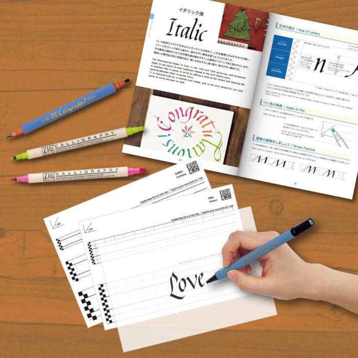 Set caligrafie pentru incepatori Kuretake A to ZIG Calligraphy Starter Set [2]