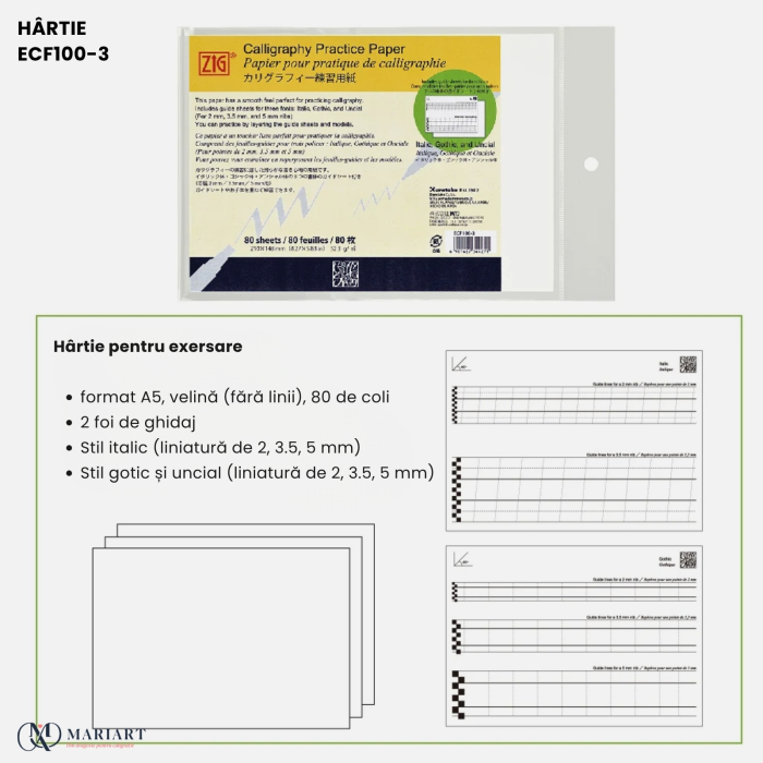 Set caligrafie pentru incepatori Kuretake A to ZIG Calligraphy Starter Set [6]