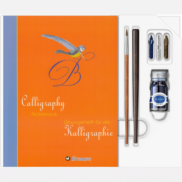Set complet de invatare caligrafie copperplate si italic (ronde) - Brause [2]