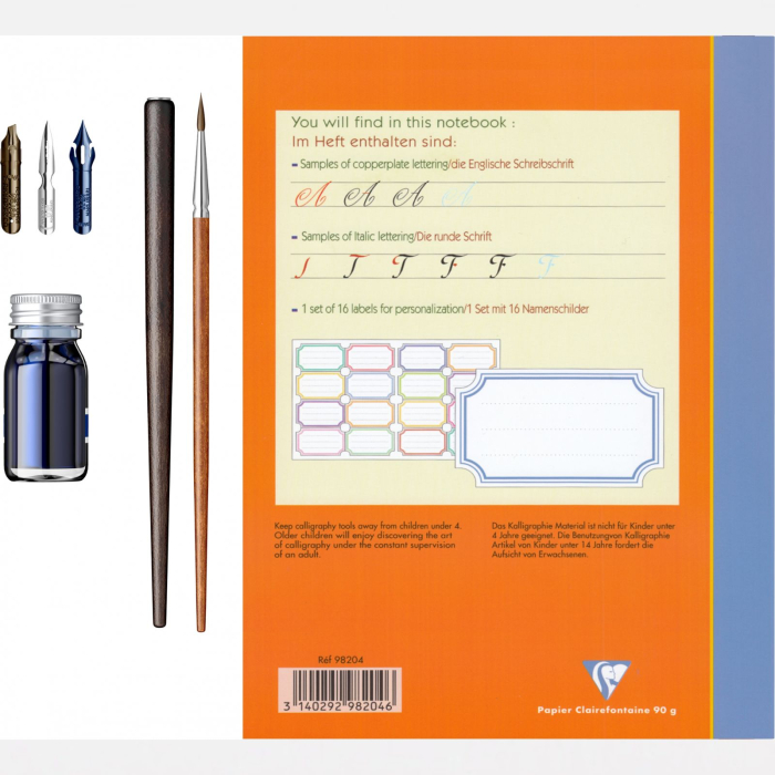 Set complet de invatare caligrafie copperplate si italic (ronde) - Brause [3]