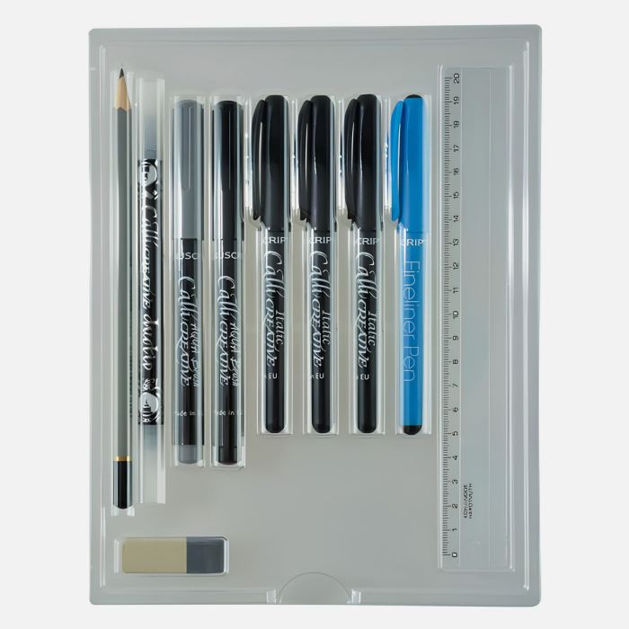 Set complet pentru invatare lettering, dedicat incepatorilor - Manuscript Class [2]