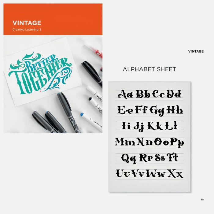 Set complet pentru invatare lettering, dedicat incepatorilor - Manuscript Class [6]