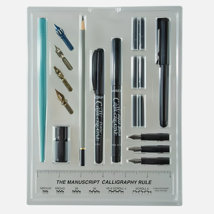 Set complet pentru invatat 8 stiluri de caligrafie, dedicat incepatorilor - Manuscript Class [2]