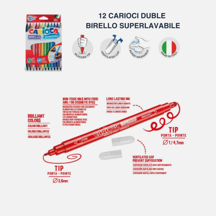 Set creativ de luat in calatorie, pentru copii, set complet 30 carioci + carte de colorat, Carioca Travel Kit [2]