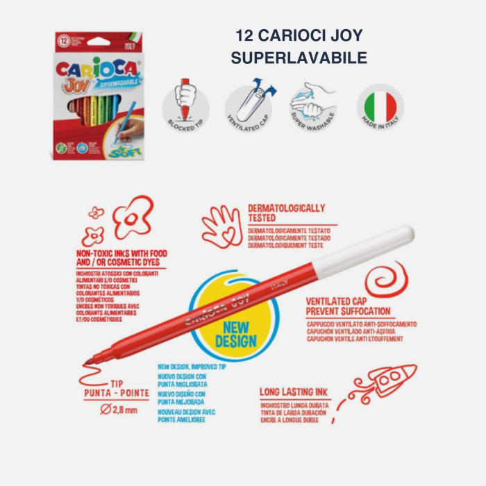 Set creativ de luat in calatorie, pentru copii, set complet 30 carioci + carte de colorat, Carioca Travel Kit [3]