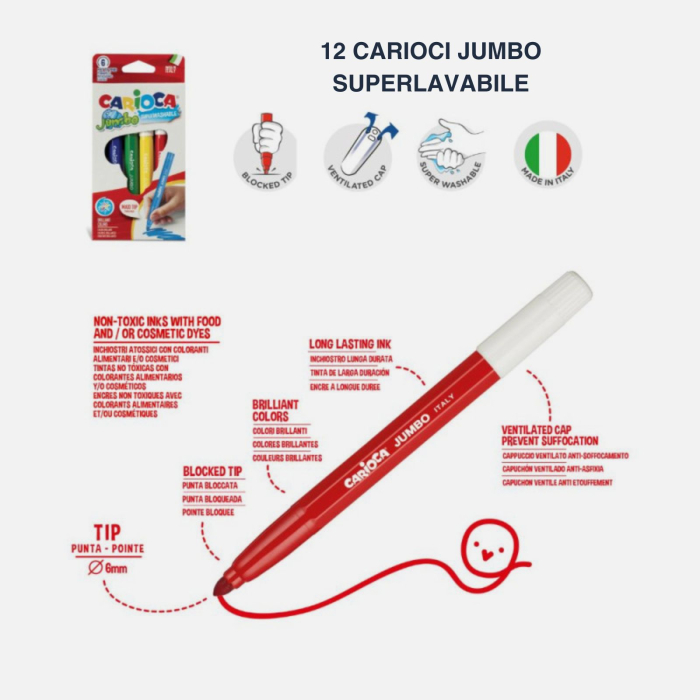 Set creativ de luat in calatorie, pentru copii, set complet 30 carioci + carte de colorat, Carioca Travel Kit [4]