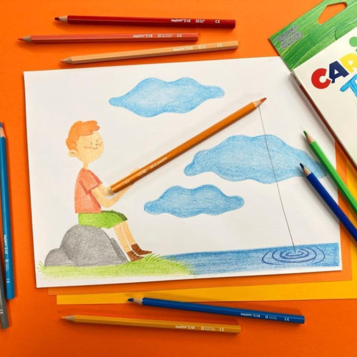 Set creioane colorate Carioca Tita, diverse culori, mina rezistenta, hexagonala, 3 mm. pentru copii si elevi [6]