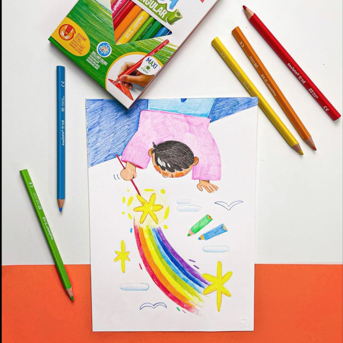 Set creioane colorate Carioca Tita, diverse culori, mina rezistenta, hexagonala, 3 mm. pentru copii si elevi [5]