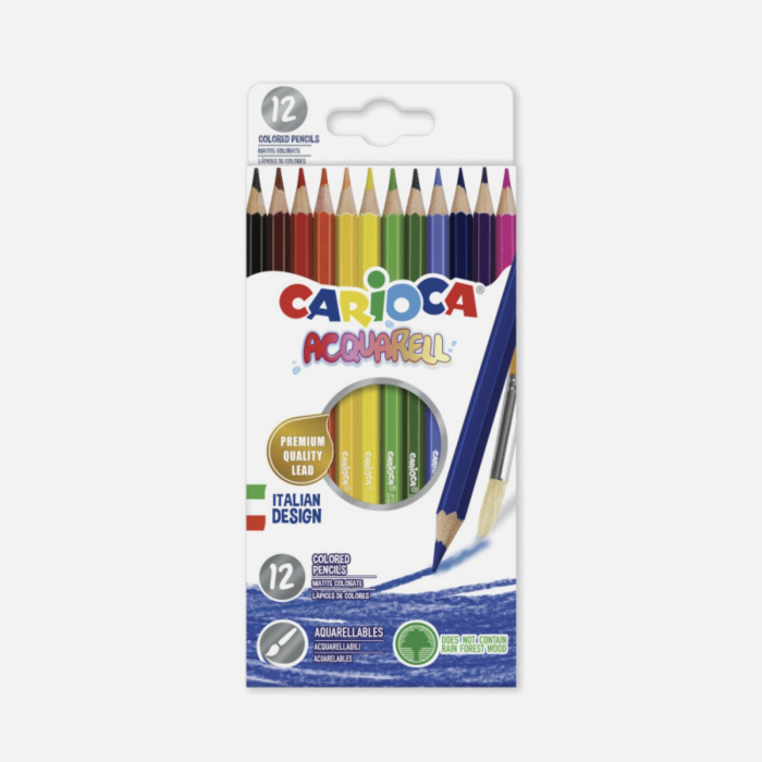 Set creioane colorate cu efect de acuarela, Carioca Acquarell, diverse culori, pentru desen si pictura [2]