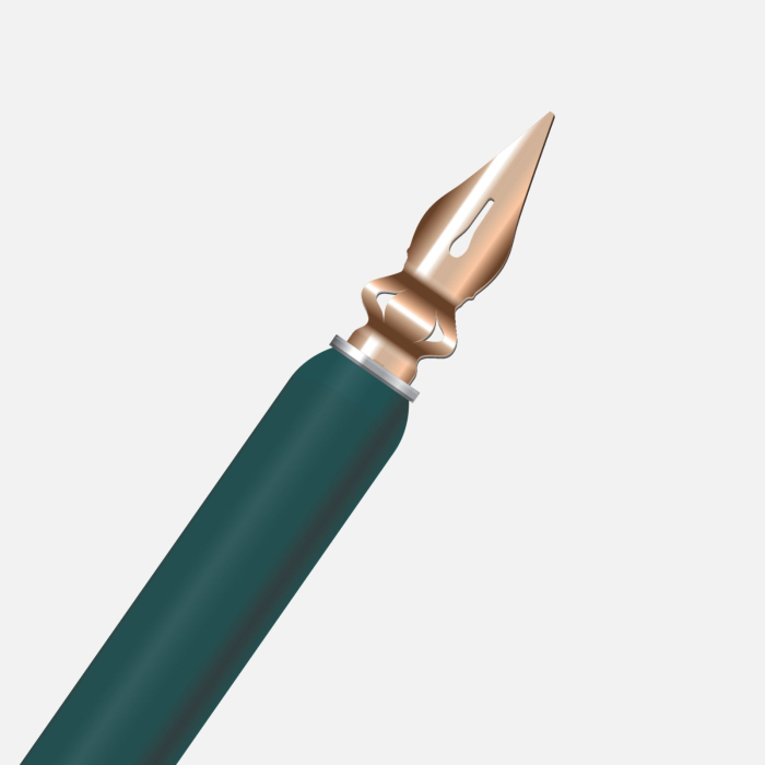 Set de caligrafie cu toc drept, 5 penite incluse pentru Copperplate si Spencerian si cutie penite - Manuscript [4]