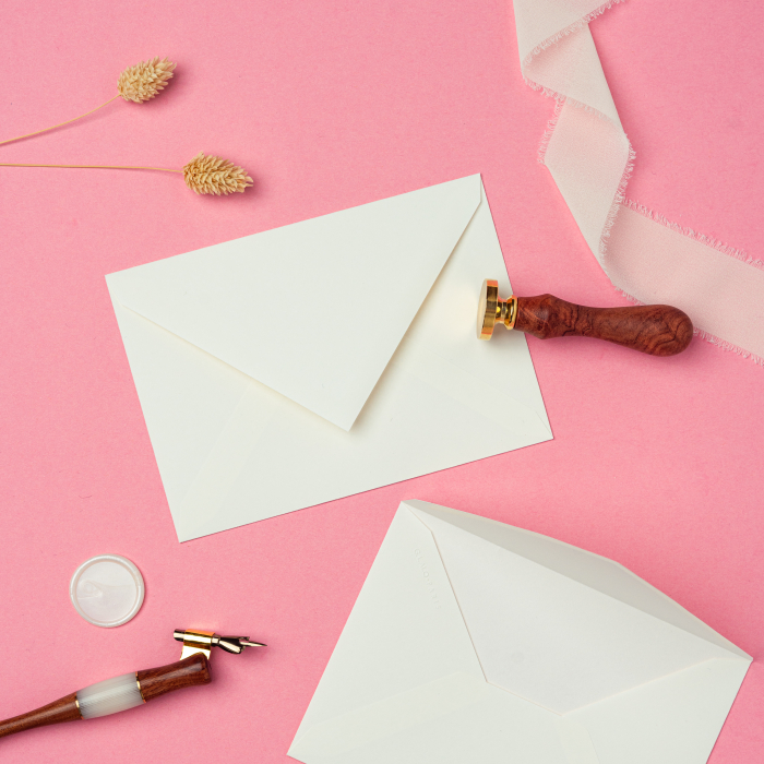 Set de corespondenta premium, plic 125g + cartolina 350g, hartie din bumbac Velin pur Cotton, alb cremos, 114 x 162 mm, G. Lalo - Clairefontaine [6]