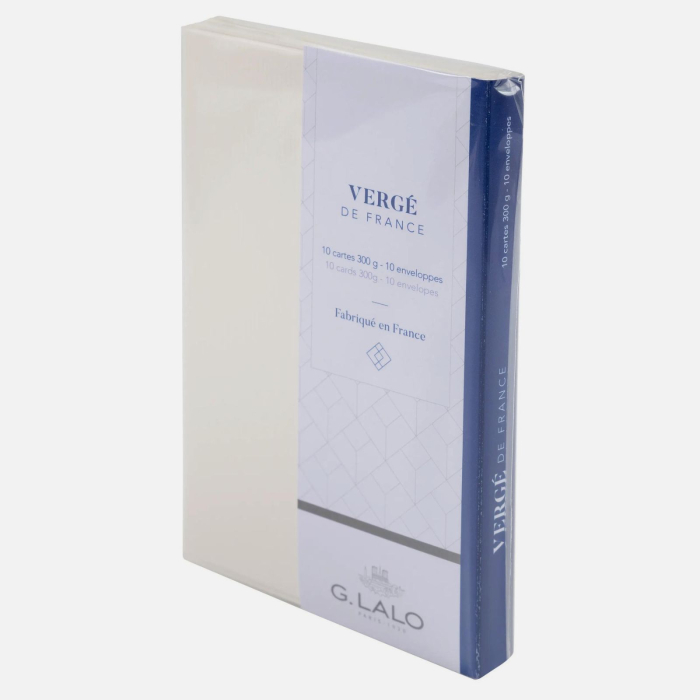 Set de corespondenta premium, plic 125g + cartolina 300g, hartie din bumbac Verge de France, alb cremos, 114 x 162 mm, G. Lalo - Clairefontaine [3]