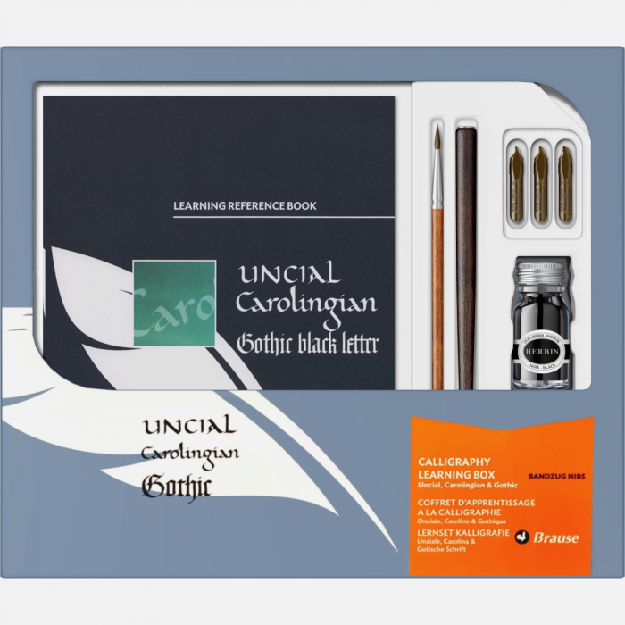 Set de invatare caligrafie latina, stiluri Uncial, Carolingian, Gotic - Brause [2]