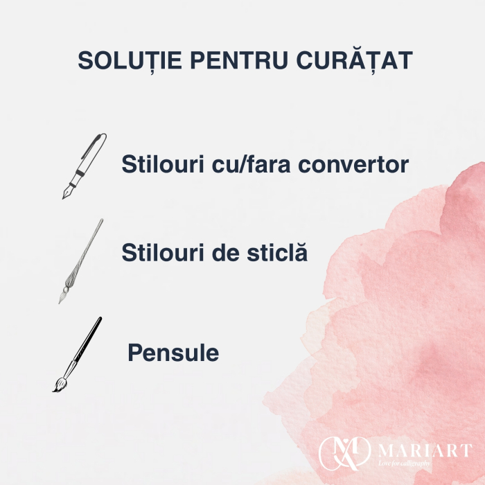 Solutie pentru curatat stilouri, penite de caligrafie, pensule, 250 ml Jacques Herbin [8]