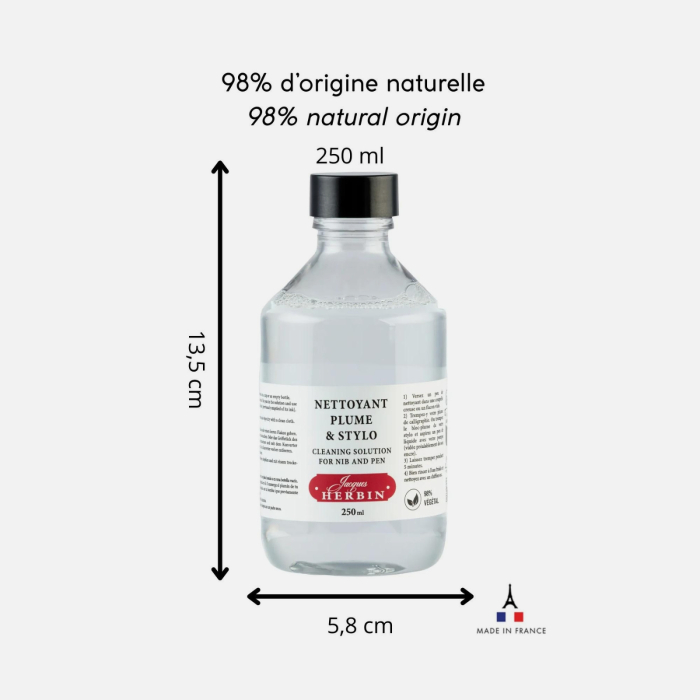Solutie pentru curatat stilouri, penite de caligrafie, pensule, 250 ml Jacques Herbin [7]