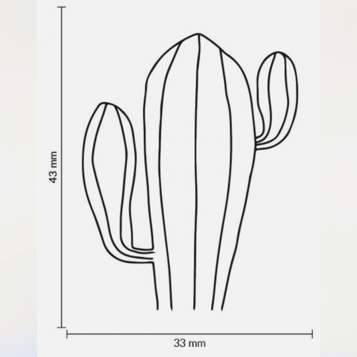 Stampila Cactus salbatic, 43x33mm, May&Berry pentru hobby, art&craft, activitati copii [3]