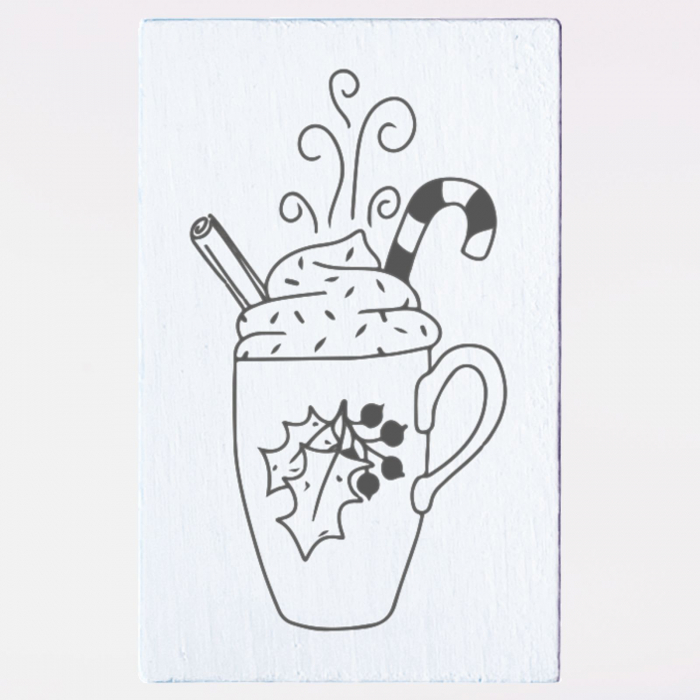 Stampila Ciocolata calda, 53x33mm, May&Berry pentru hobby, art&craft, activitati copii [1]