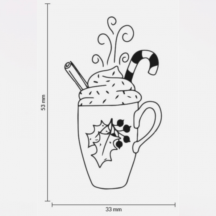 Stampila Ciocolata calda, 53x33mm, May&Berry pentru hobby, art&craft, activitati copii [3]