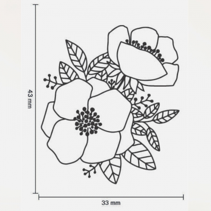 Stampila Flori de cires,  43x33mm, May&Berry pentru hobby, art&craft, activitati copii [3]