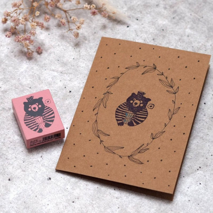 Stampila Ursul cafegiu, 43x33mm, May&Berry pentru hobby, art&craft, activitati copii [4]