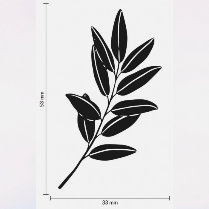 Stampila Ramura de maslin,  43x43mm, May&Berry pentru hobby, art&craft, activitati copii [3]