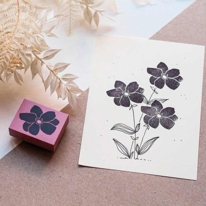 Stampila Anemona inflorita, 43x33mm, May&Berry pentru hobby, art&craft, activitati copii [4]