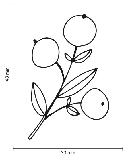 Stampila Frunza de maces, 43x33mm, May&Berry pentru hobby, art&craft, activitati copii [3]