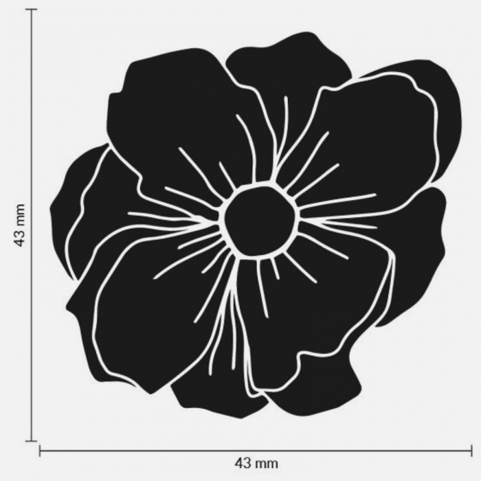 Stampila Floare de lalea, 43x43mm, May&Berry pentru hobby, art&craft, activitati copii [3]