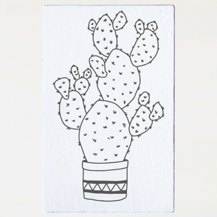 Stampila Cactus in ghiveci, 53x33mm, May&Berry pentru hobby, art&craft, activitati copii [1]