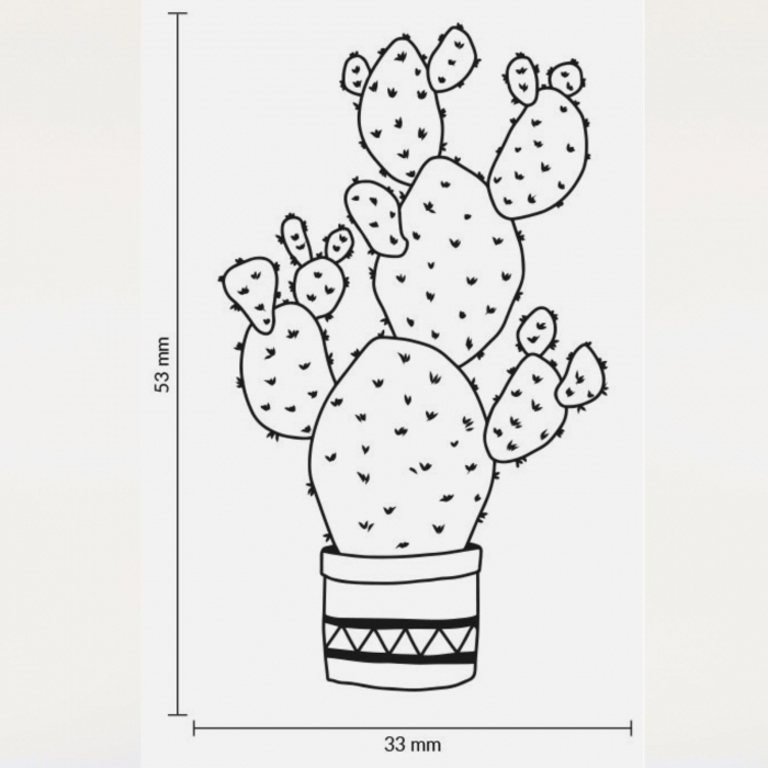 Stampila Cactus in ghiveci, 53x33mm, May&Berry pentru hobby, art&craft, activitati copii [3]
