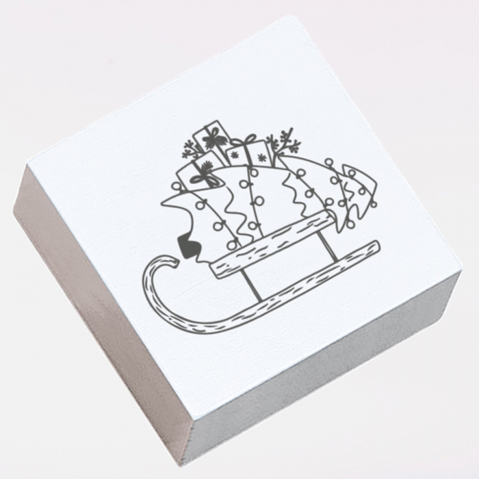 Stampila Sania lui Mos Craciun, 43x43mm, May&Berry pentru hobby, art&craft, activitati copii [2]