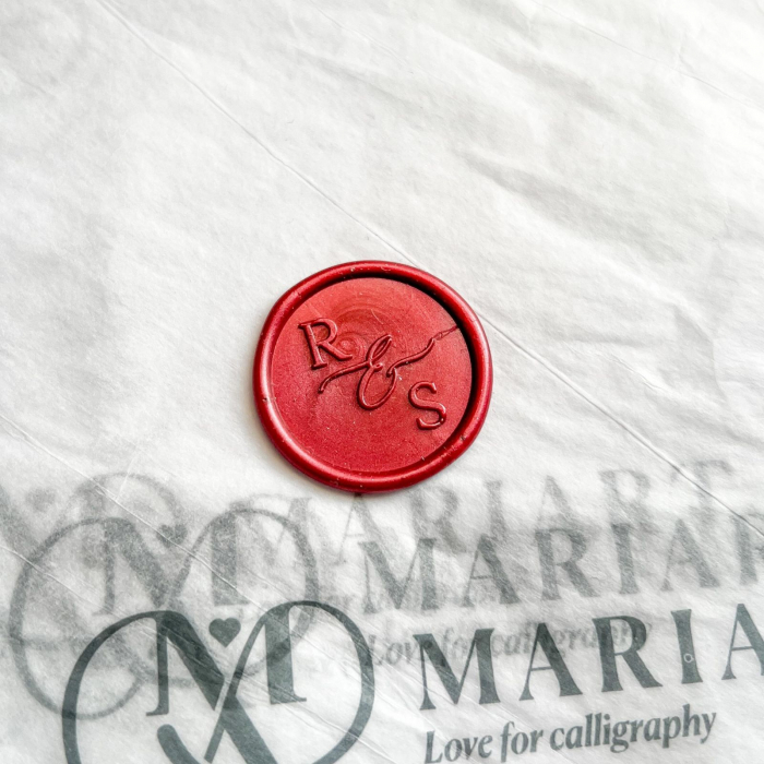 Stampila personalizata din alama initiale - Caligrafic [3]